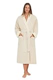 MONARCH Combed Cotton Terry Lined Microfiber Bath Robe for Women or Men - Super Soft, Durable Luxury...