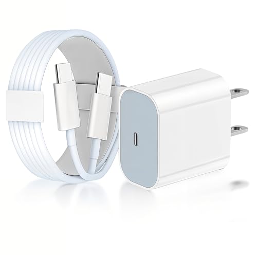 iPhone 17 16 15 Charger/3ft Type C to C Charging Cable Cord USB C Power Adapter 20W Fast Charging Block Plug for Apple 17 Pro Max/17 Air/16 Pro/15 Plus/AirPods/iPad/mini Cube Birck Box (C PLUG+3.3 FT)
