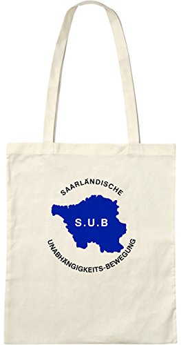 ShirtShop-Saar S.U.B. SAARLÄNDISCHE UNABHÄNGIGKEITSBEWEGUNG - ohne Rahmen, Stofftasche