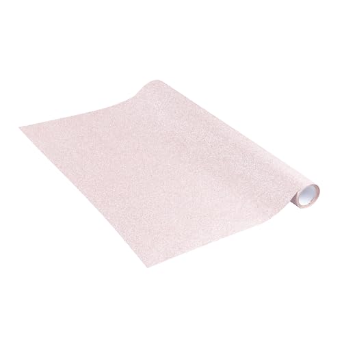 Vénilia Papier adhésif Paillettes rose - 45cm x 2m - Épaisseur 100μ, Film autocollant pour meuble et cuisine, film décoratif, papier peint, PVC sans phtalates, Fabriqué en UE