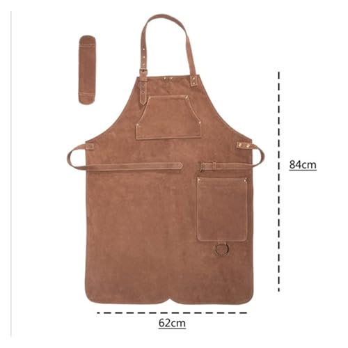 Tablier imperméable en cuir PU avec col réglable pour barbecue - 2