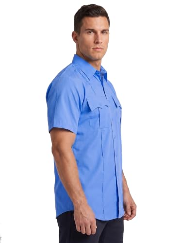 Image of First Class 100% Polyester Short Sleeve Men's Uniform Shirt White
