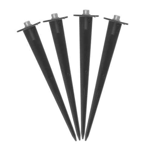 OUNONA 4 piezas Accesorios de Postes para Lámparas de Jardín al Aire de Unidades de Barras de Inserción de Aluminio Fundido Resistentes y Portátiles Compatibles con Luces Solares para