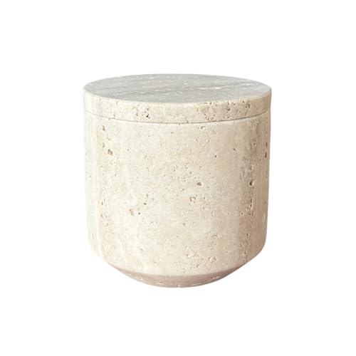StonePlus Yellow Travertine Hole-Stone Jar
