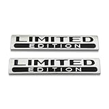Axlzx 2X Metal Limited Edition Logo Car Emblem Side Badge 3D Premium Sticker Racing Sport Turbo Decal Replacement (Silver&Black), LE-FKSX2