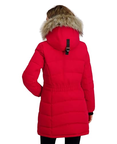 Image of Nautica Women's Mist Heavyweight Winter Coat- Puffer Jacket With Detachable Faux Fur Hood