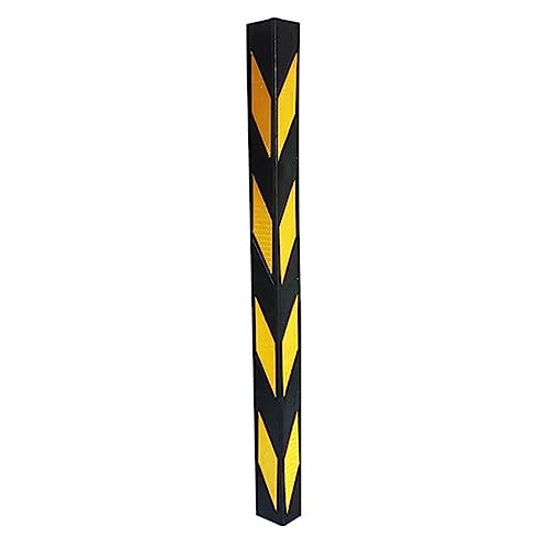 Protezione angolare da parete, protezione paraurti in gomma a forma di L, protezione riflettente per parcheggio con strisce gialle, tampone di sicurezza per pareti del garage di 1 cm di spessore