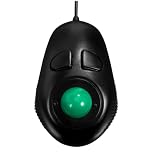 SMASOLO Mini Trackball Mouse 4D Mouse Portable Finger Handheld for Laptop and Desktop Users Black