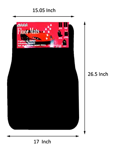 Universal Fit Front/Rear 4-Piece Full Set Crystal Bling Rhinestone Studded Carpet Car Suv Truck Floor Mats (Pink Butterfly/Black) #TOP3