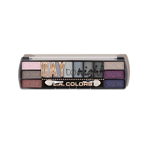 L.A. COLORS Day to Night 12 Color Eyeshadow,...