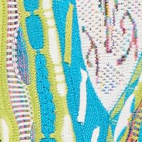 Carlo Colucci Jacquard Pullover Weiß/Grün M