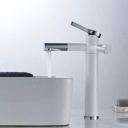 Robinet de lavabo en laiton blanc anti-calcaire pour éliminer les traces d'eau tenaces