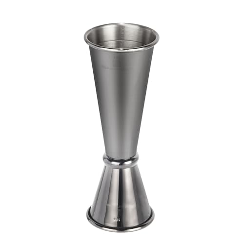 Restaurantware Jigger Cocktail Jigger - Japanese Style Double Sided Jigger - 1 oz / 2 oz - Black Plated - Stainless Steel - Professional Grade - 1ct Box