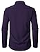 JEMITOP Men's Stretch Regular Fit Long Sleeve Dress Shirts Formal Wedding Prom Business Casual Button Down Up Shirts with Pocket Purple L