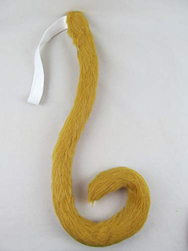 Happylifehere Kitty Cat Tail Animals Monkey Tail Halloween Party Cosplay Costume Kit (Orange yellow)