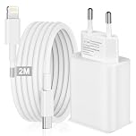 Caricatore iPhone, 30W Caricatore iPhone 14 13 12 11 Caricabatterie Rapido Presa Spina iPhone Adattatore Alimentatore with 2M Cavo USB C Lightning per iPhone 14 13 12 11 Pro Max/Plus/XS/8/7/iPad/SE