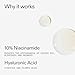 The INKEY List 10% Niacinamide Serum, Lightweight Oil Control Serum Helps with Blemishes and Appearance of Redness, Hydrating 1% Hyaluronic Acid 30ml, 1 fl oz