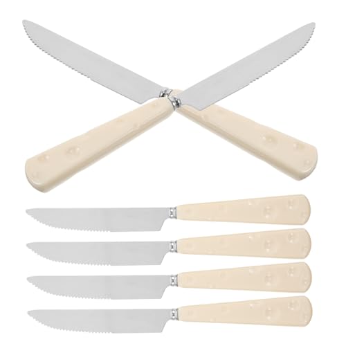 Cabilock 6Pcs Stainless Steel Cheese Knife Comfortable Grip Butter Spreader Jam Spreader for Effortless Slicing Charming Design for Kitchen Decor