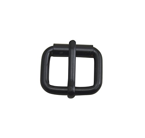 Boucle à rouleau noire en métal à broche unique pour sangles de ceintures