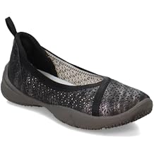Jambu Womens Emma Ballet Flat, Black Shimmer, 9