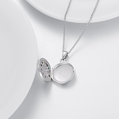 Leecci Artist Locket Necklace 925 Sterling Silver Paint Palette And Brush Necklace Pigment Colorful Painters Pendant Holds Photo Necklace Future Artist Jewelry Gifts For Girl Women #TOP2