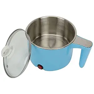 POPULAR CREATION 1.5 L Multi Cooker Kettle with Concealed Base Multifunction Cooking Pot Noodle Maker Egg Boiler Vegetable and Rice Cooker and Steamer_(Blue)