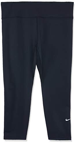 Nike Women's One Tight Crop Plus, Black/White, 3X