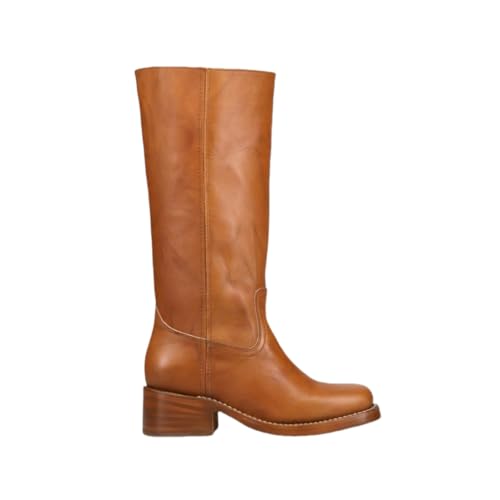 Women's Fashion Knee-High Boots Square Toe Wide Calf Design Boots Retro Casual Style Women Boots2