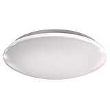 Die LED Sensordeckenleuchte aus Kunstoff ist durch die Maße 280x95mm (DxH) in jedem Raum einsetzbar.