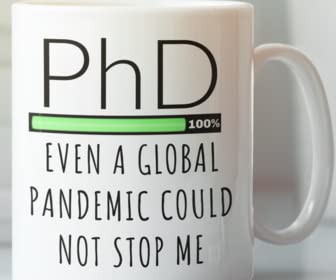 PhD Graduation Coffee Mug for Women White Ceramic, 11oz, Personalized