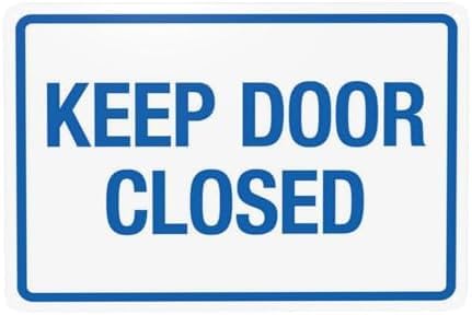 Keep Door Closed Pool Metal Warning Sign Swimming Area Access Wall Plaque for Community Water Park Resort Outdoor Indoor Street Business Home Reminder Decoration 8X12 Inch