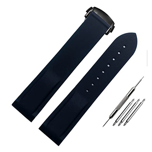 [ZEKICE] 20mm 22mm J[uGho[voh IK V[}X^[ 300 n~g `[_[ ZCR[ EH[^[S[Xg hXgbv voh (Color : Blue-black, Size : 20mm)