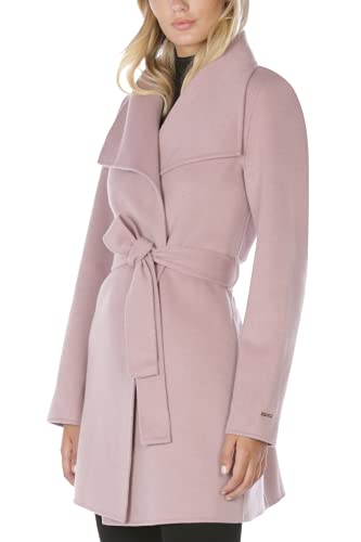 Tahari Womens Wool Wrap Coat With Tie Belt Jacket, Pink Powder, X-Small Us #TOP1