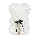 DIMENSIONS - Cet ours en roses d'environ 25 cm (10 pouces) illuminera le visage de chacun, quel que soit le jour. C'est le cadeau idéal pour les femmes, les filles, les petites amies, les épouses, les sœurs, les mères, etc. Il peut également servir d'objet de décoration esthétique pour la maison ou pour la Saint-Valentin.