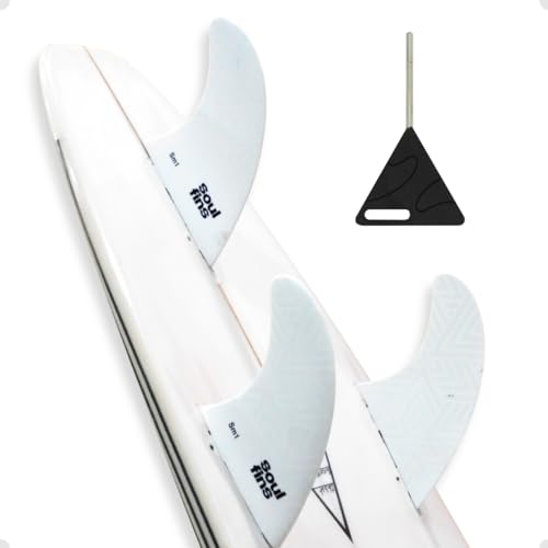 Jogo de Quilha FCS1 Prancha de Surf Triquilha Injetada Padrão FCS Quilhas Large/Medium + Chavinha de