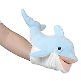 ArtCreativity Blue Dolphin Hand Puppet, Soft Plush Puppet for Kids, Cute Dolphin Toys for Boys and Girls, Aquatic Theme Party Decoration, Great Birthday Gift