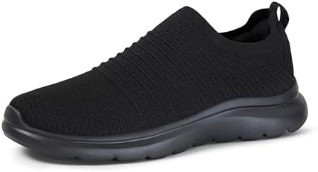 Amazon Essentials Men's Slip-On Walking Shoes, Black/Black, 10