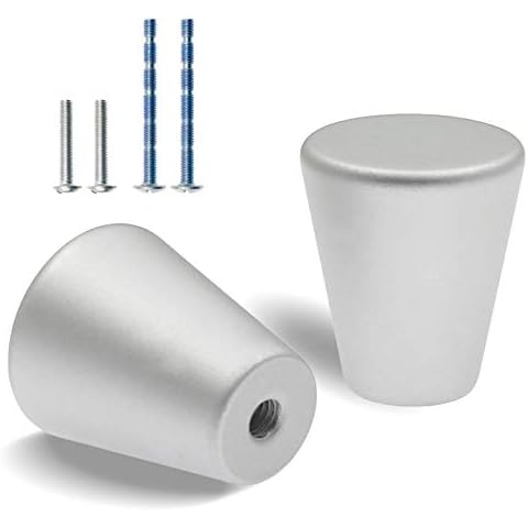Yoohey 10PCS Small Dresser Knobs 20mm/0.78" Diameter Cabinet Knobs Modern Dresser Knobs Decorative Knobs for Cupboard, Cone Shape (Brushed Nickel) Cover