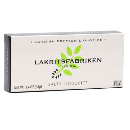 Lakritsfabriken Ramlosa Swedish Premium Salty Liquorice Candy - Salty Licorice - Juicy, Gluten Free, Chewy & Vegan - Soft Black Licorice - Licorice Candy From Around The World - European Candy - 1.4 Oz (1 Pack) #TOP1