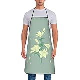 Gigli bianchi dei cartoni animati Versatile abbigliamento professionale: perfetto per chef, baristi, artigiani, fioristi, saloni, ristoranti, hotel, barbecue e vendita al dettaglio: si adatta a qualsiasi ambiente di lavoro.