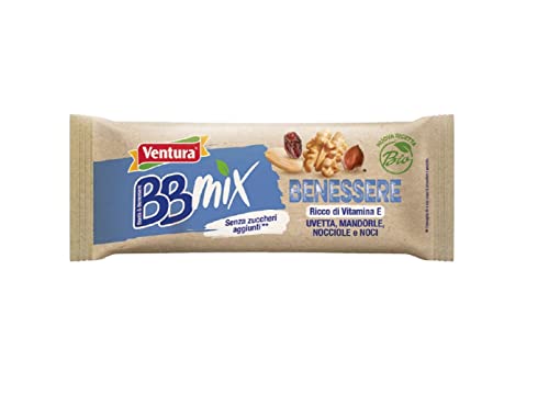 Ventura BB Mix Barrette Bio - Frutta secca ed essiccata - Senza Zuccheri aggiunti - 24 pz X 30gr (BENESSERE)