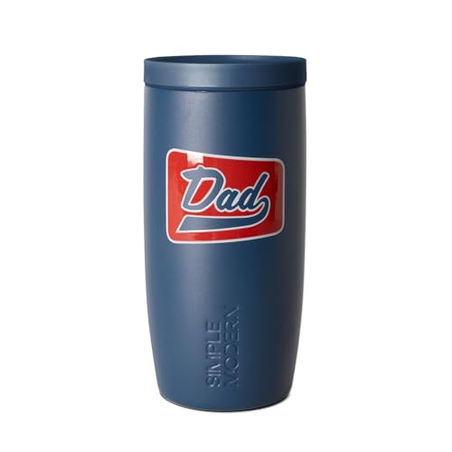 Image of Simple Modern Father's Day Signature Voyager 16oz Travel Coffee Mug Tumbler with 360 Lid, Ceramic-Lined Insulated Stainless Steel, Vintage Dad