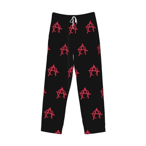 Anarchy Symbol Men's pajama pants4