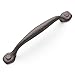 Hickory Hardware 1 Pack Solid Core Kitchen Cabinet Pulls, Luxury Cabinet Handles, Hardware for Doors & Dresser Drawers, 5-1/16 Inch (128mm) Hole Center, Rustic Iron, Refined Rustic Collection