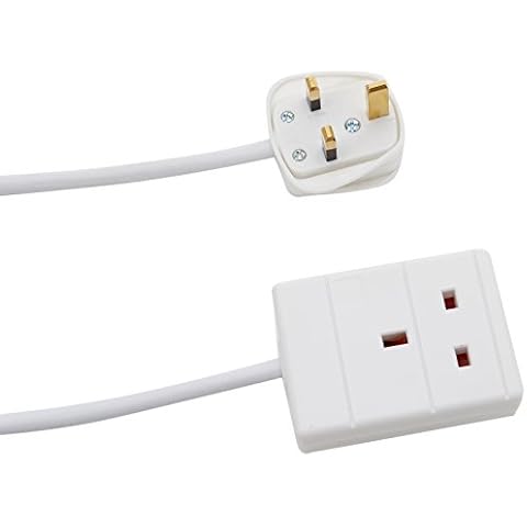 PRO ELEC PEL00898 1 Gang Extension Lead 1m, White Cover