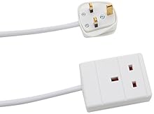 Extension Lead 1 gang 1m White. Cable length - Metric: 1m. Connector Type A: Mains plug, UK. Connector Type B: Mains Socket, UK. White. Please note: Do not overload the lead with really powerful appliances at once and please use the switches to turn ...