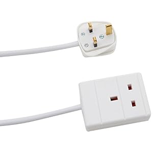 PRO ELEC PEL00898 1 Gang Extension Lead 1m, White