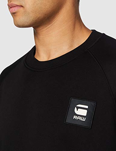 G-STAR RAW Prisoner Mix R SW LS Felpa, Dk Black