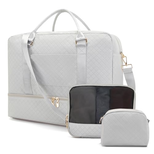 Travel Duffle Bag for Women Carry on Bags Overnight Weekender Gym 3pcs Set