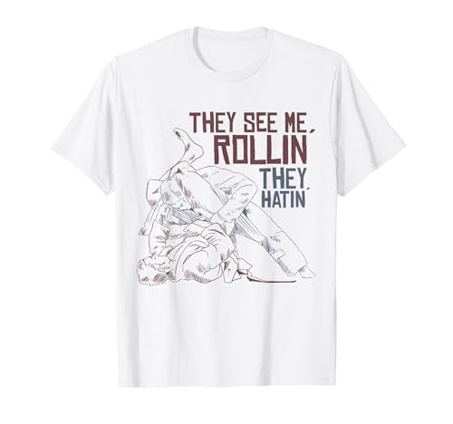 Jiu Jitsu They See Me Rollin They Hatin Camiseta
